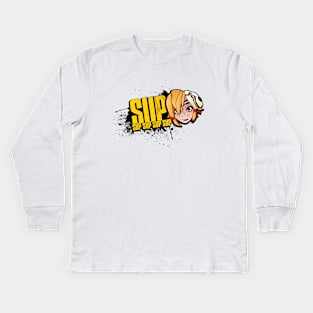 Sup sup sup sup SUP? Kids Long Sleeve T-Shirt